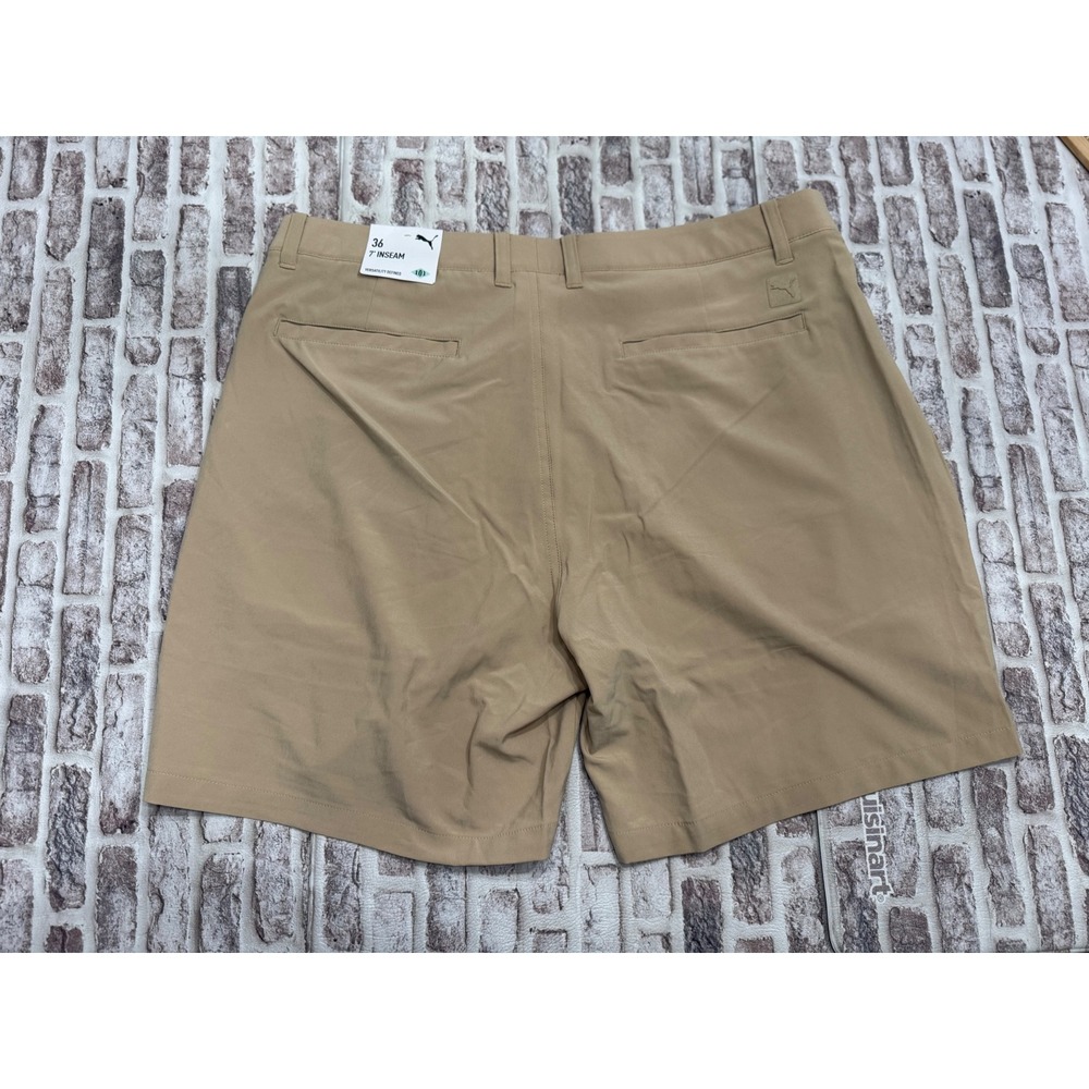 Puma 101 Golf Shorts Mens 36 Tan Khaki 7 Inch Inseam 627818-12 NEW